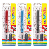 Ручка перьевая CARIOCA "Stilo", иридиевое перо, 2 сменных картриджа, корпус ассорти, Италия, 42303 за 283 ₽. Ручки перьевые.  Доставка по РФ. Без переплат!