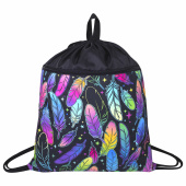 Мешок для обуви BRAUBERG БОЛЬШОЙ, с ручкой, карман на молнии, сетка, 49х41 см, "Feathers", 271057 за 515 ₽. Мешки для обуви.  Доставка по РФ. Без переплат!