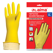 Перчатки МНОГОРАЗОВЫЕ латексные LAIMA "ПРЕМИУМ", х/б напыление, СВЕРХПЛОТНЫЕ, размер 9-10, XL (очень большой), желтые, вес 70 г, 600781 за 69 ₽. Перчатки латексные и резиновые.  Доставка по РФ. Без переплат!