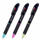 Ручка многоцветная шариковая автоматическая MULTICOLOR 4 ЦВЕТА, узел 0,7 мм, корпус ассорти, BRAUBERG, 143936 за 42 ₽. Ручки шариковые автоматические.  Доставка по РФ. Без переплат!