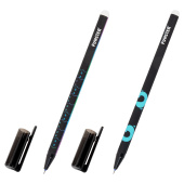 Ручка стираемая гелевая с принтом FUNSTER (ФАНСТЕР) "BLACK CAT", СИНЯЯ, корпус ассорти, игольчатый наконечник 0,5 мм, линия 0,35 мм, 144415 за 42 ₽. Ручки со стираемыми чернилами.  Доставка по РФ. Без переплат!