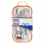 Готовальня BRAUBERG SCHOOL KIT, 11 предметов, циркуль 115 мм, циркуль 125 мм, чертежные принадлежности, персиковый цвет, 210717 за 368 ₽. Циркули и готовальни.  Доставка по РФ. Без переплат!