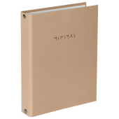 Тетрадь на кольцах А5 175х215 мм, 120 л., твердый картон, матовая ламинация, клетка, BRAUBERG "Minimal beige", 404997 за 239 ₽. Тетради на кольцах.  Доставка по РФ. Без переплат!