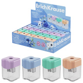 Точилка ERICH KRAUSE "Wave Mini Pastel Bloom" с контейнером, пластиковая, корпус ассорти, 60044 за 78 ₽. Точилки ручные.  Доставка по РФ. Без переплат!