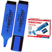 Текстовыделитель ОФИСМАГ, ГОЛУБОЙ, линия 1-5 мм, 151208 за 46 ₽. Текстовыделители.  Доставка по РФ. Без переплат!