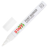 Маркер-краска лаковый (paint marker) 2-4 мм, БЕЛЫЙ, НИТРО-ОСНОВА, STAFF PROFIT, для любых поверхностей, 152577 за 61 ₽. Маркеры-краски лаковые.  Доставка по РФ. Без переплат!