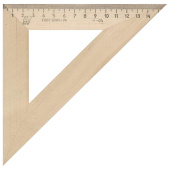 Треугольник деревянный, угол 45, 16 см, УЧД, С16 за 66 ₽. Треугольники. Доставка по РФ. Без переплат!