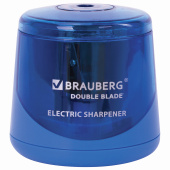 Точилка электрическая BRAUBERG DOUBLE BLADE BLUE, двойное лезвие, питание от 2 батареек AA, 229605 за 535 ₽. Точилки электрические.  Доставка по РФ. Без переплат!
