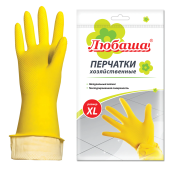 Перчатки МНОГОРАЗОВЫЕ латексные ЛЮБАША "ЭКОНОМ", хлопчатобумажное напыление, размер 9-10, XL (очень большой), желтые, вес 34 г, 603786 за 51 ₽. Перчатки латексные и резиновые.  Доставка по РФ. Без переплат!