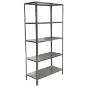 Стеллаж металлический BOOMHOUSE (БУМХАУС), 1800x900x400 мм, 5 полок, нагрузка на стеллаж до 150 кг, серебристый, 291421 за 3&nbsp;423 ₽. Стеллажи металлические универсальные.  Доставка по РФ. Без переплат!