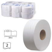 Бумага туалетная 200 м, KIMBERLY-CLARK Scott, КОМПЛЕКТ 12 шт., Performance Jumbo, 2-слойная, белая, артикул 8512 за 9 099 ₽. Туалетная бумага профессиональная.  Доставка по РФ. Без переплат!