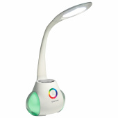 Настольная лампа светильник с органайзером и Bluetooth колонкой, LED, 6 Вт, белый, DASWERK, 238328 за 4 077 ₽. Светильники.  Доставка по РФ. Без переплат!