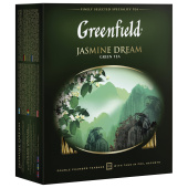 Чай GREENFIELD "Jasmine Dream" зеленый с жасмином, 100 пакетиков в конвертах по 2 г, 0586-09 за 435 ₽. Чай пакетированный. Доставка по РФ. Без переплат!
