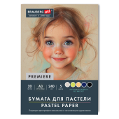 Бумага для пастели АБРАЗИВНАЯ А3 в папке, 20 листов, 5 цветов, 240 г/м2, BRAUBERG ART, 117764 за 641 ₽. Альбомы и бумага для пастели.  Доставка по РФ. Без переплат!