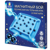 Игра настольная логическая "Магнитный бой", 24 магнита, доска 22х22 см, ЗОЛОТАЯ СКАЗКА, 665892 за 333 ₽. Настольные игры.  Доставка по РФ. Без переплат!