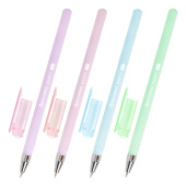 Ручка шариковая BRAUBERG "SOFT PASTEL", СИНЯЯ, корпус ассорти, узел 0,7 мм, линия 0,35 мм, 144397 за 30 ₽. Ручки шариковые неавтоматические.  Доставка по РФ. Без переплат!