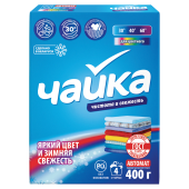 Стиральный порошок автомат для цветного белья 400 г ЧАЙКА "Зимняя свежесть", СОНЦА, Беларусь, 86449 за 109 ₽. Стиральные порошки.  Доставка по РФ. Без переплат!