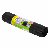 Мешки для мусора 240 л черные, в рулоне 10 шт., ПВД 30 мкм, 90x130 см, ЛЮБАША эконом, 608916 за 272 ₽. Мешки для мусора универсальные.  Доставка по РФ. Без переплат!