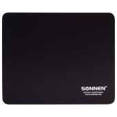 Коврик для мыши SONNEN "BLACK", резина + ткань, 220х180х3 мм, 513309 за 93 ₽. Коврики для мыши.  Доставка по РФ. Без переплат!
