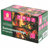 Электрогирлянда-нить комнатная "Стандарт" 10 м, 100 LED, мультицветная, 220V, контроллер, ЗОЛОТАЯ СКАЗКА, 591357 за 250 ₽. Электрогирлянды и световые фигуры.  Доставка по РФ. Без переплат!