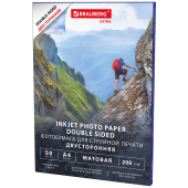 Фотобумага матовая, А4, 200 г/м2, двусторонняя, 50 листов, BRAUBERG EXTRA, 364489 за 444 ₽. Фотобумага.  Доставка по РФ. Без переплат!