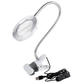 Лупа настольная на прищепке с LED-ПОДСВЕТКОЙ, диаметр 75 мм, увеличение 3, BRAUBERG, 455931 за 1 453 ₽. Лупы.  Доставка по РФ. Без переплат!