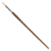 Кисть художественная профессиональная BRAUBERG ART CLASSIC, щетина, круглая, № 10, длинная ручка, 200711 за 155 ₽. Кисти художественные из натурального волоса.  Доставка по РФ. Без переплат!