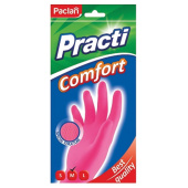 Перчатки МНОГОРАЗОВЫЕ латексные PACLAN "Practi Comfort", хлопчатобумажное напыление, размер M (средний), розовые, вес 62 г, 407271 за 109 ₽. Перчатки латексные и резиновые.  Доставка по РФ. Без переплат!