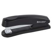 Степлер №24/6, 26/6 BRAUBERG "Standard+", до 30 листов, полнозагрузочный,черный, 228606 за 307 ₽. Степлеры настольные.  Доставка по РФ. Без переплат!