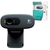Веб-камера LOGITECH C270, 1/3 Мп, микрофон, USB 2.0, регулируемый крепеж, черная за 3 247 ₽. Веб-камеры.  Доставка по РФ. Без переплат!