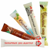 Сахар порционный, микс вкусов в стиках (ваниль, имбирь, кокос, корица, белый), 1 кг за 424 ₽. Сахар и сахарозаменители.  Доставка по РФ. Без переплат!