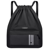Рюкзак спортивный мешок HEIKKI CASUAL (ХЕЙКИ) с дополнительным карманом, 44х34 см, "Strips", 273458 за 687 ₽. Мешки для обуви.  Доставка по РФ. Без переплат!