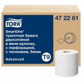 Бумага туалетная 130 м, TORK (Система T9) SmartOne, КОМПЛЕКТ 12 шт., Advanced, 2-слойная, белая, 472261 за 4 044 ₽. Туалетная бумага профессиональная.  Доставка по РФ. Без переплат!