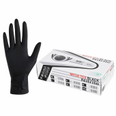 Перчатки нитриловые сверхпрочные с текстурой SFM MEGA TEX BLACK, Германия, 25 пар (50 штук), размер 6-7, S (малый) за 681 ₽. Перчатки медицинские.  Доставка по РФ. Без переплат!