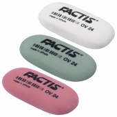 Ластик FACTIS OV 24 (Испания), 49х24х9 мм, цвет ассорти, овальный, мягкий, CMFOV24 за 39 ₽. Ластики классические.  Доставка по РФ. Без переплат!