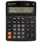 Калькулятор настольный BRAUBERG EXTRA-16-BK (206x155 мм), 16 разрядов, двойное питание, ЧЕРНЫЙ, 250475 за 745 ₽. Калькуляторы настольные.  Доставка по РФ. Без переплат!