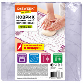 Коврик силиконовый для раскатки/запекания 40х60 см, фиолетовый, ПОДАРОК пластиковый нож, DASWERK, 608425 за 475 ₽. Коврики кулинарные.  Доставка по РФ. Без переплат!