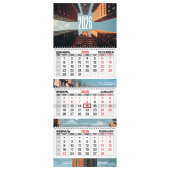 Календарь квартальный 2026 г., 3 блока, 3 гребня, бегунок, мелованная бумага, BRAUBERG EXTRA, "Мегаполис", 116823 за 115 ₽. Календари настенные.  Доставка по РФ. Без переплат!