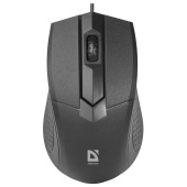 Мышь проводная DEFENDER Optimum MB-270, USB, 2 кнопки + 1 колесо-кнопка, оптическая, черная, 52270 за 229 ₽. Мыши проводные компьютерные.  Доставка по РФ. Без переплат!