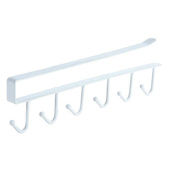 Держатель для полотенец и кухонной утвари 6 крючков подвесной для шкафов и полок LAIMA HOME, 608002 за 133 ₽. Органайзеры для кухни.  Доставка по РФ. Без переплат!