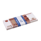 Деньги шуточные "5000 рублей", упаковка с европодвесом, AD0000112 за 79 ₽. Сувениры.  Доставка по РФ. Без переплат!