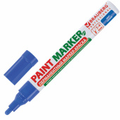 Маркер-краска лаковый (paint marker) 4 мм, СИНИЙ, БЕЗ КСИЛОЛА (без запаха), алюминий, BRAUBERG PROFESSIONAL, 150873 за 93 ₽. Маркеры-краски лаковые.  Доставка по РФ. Без переплат!