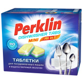 Таблетки для посудомоечных машин MINI TABS 110 шт. PERKLIN "ALL in 1", растворимая оболочка, 609647 за 681 ₽. Таблетки, жидкие средства, порошки для мытья посуды в ПММ.  Доставка по РФ. Без переплат!