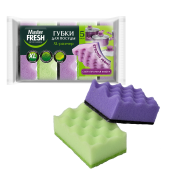 Губки для посуды 9,5х6,5 см, XL STRONG effect, КОМПЛЕКТ 5 шт., Master FRESH за 107 ₽. Губки хозяйственные.  Доставка по РФ. Без переплат!