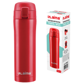 Термокружка 470 мл из нержавеющей стали SUS304, бургундский красный матовый, LAIMA, 608081 за 640 ₽. Термокружки.  Доставка по РФ. Без переплат!