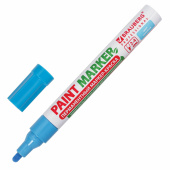 Маркер-краска лаковый (paint marker) 4 мм, ГОЛУБОЙ, БЕЗ КСИЛОЛА (без запаха), алюминий, BRAUBERG PROFESSIONAL, 151435 за 99 ₽. Маркеры-краски лаковые.  Доставка по РФ. Без переплат!