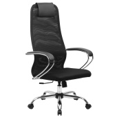 Кресло BRABIX PREMIUM "Ultimate EX-800" хром, плотная двойная сетка Х2, черное, 532911 за 14 322 ₽. Кресла для руководителей. Доставка по РФ. Без переплат!