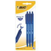 Ручки шариковые автоматические BIC "Round Stic Clic", НАБОР 3 шт., СИНИЕ, линия письма 0,32 мм, блистер, 926374 за 177 ₽. Ручки шариковые автоматические.  Доставка по РФ. Без переплат!