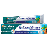 Зубная паста 125 г, HIMALAYA "Тройное действие", на основе трав, 22563 за 109 ₽. Зубные пасты.  Доставка по РФ. Без переплат!