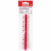 Закладки-ляссе фактурные для книг А4 (длина 38 см) "LOVE", клейкий край, 3 ленты, ПИФАГОР, 112968 за 50 ₽. Закладки для книг.  Доставка по РФ. Без переплат!